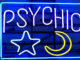 Psychic Neon Sign with Star and Moon