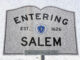 Entering Salem Road Sign, Massachusetts, USA